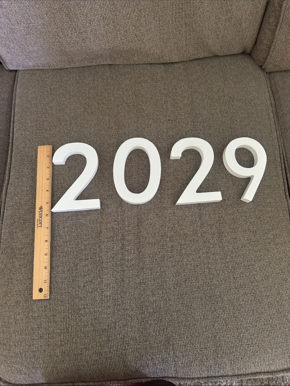 White Decorative Numbers '2029' - Modern Home Décor- graduation ready!